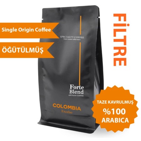 Forte Blend Colombia Excelso Kahve 250 GR - Filtre Kahve Makinası için öğütülmüş